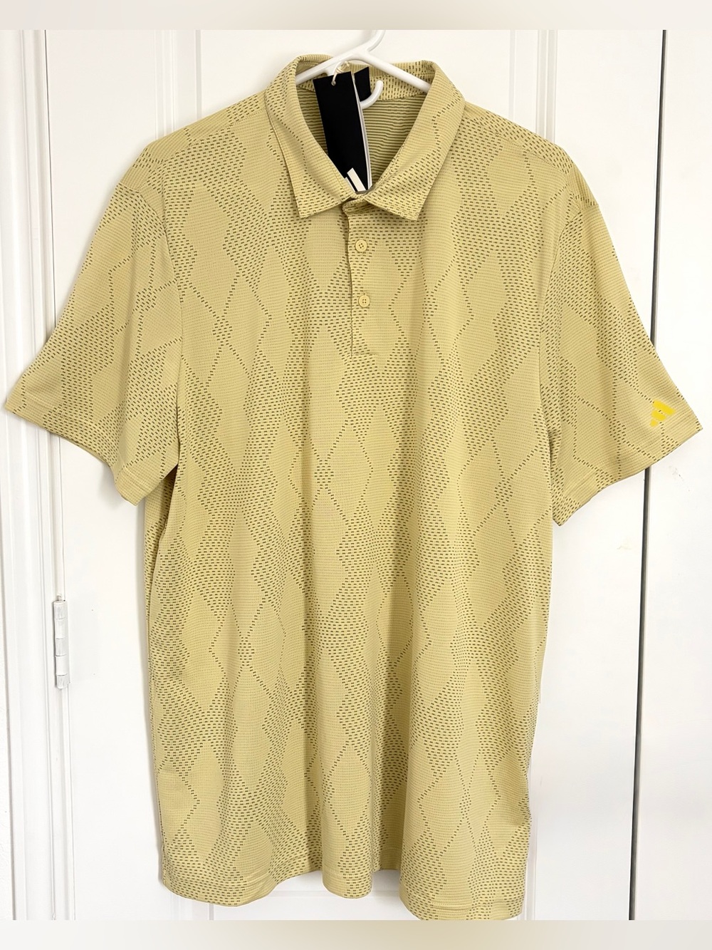 Adidas Ultimate365 Micro Textured Golf Polo Mens XL Yellow Performance NWT $70